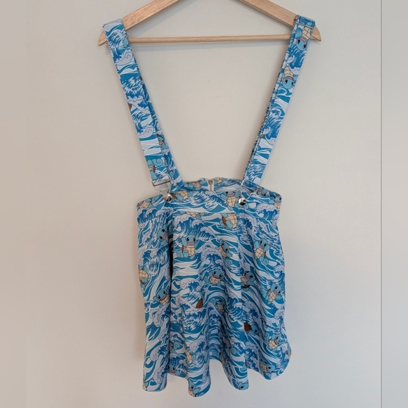 Blue Hot Topic Pokemon Size Small (Juniors) Squirtle Emo Scene Suspender Skirt - Picture 5 of 16
